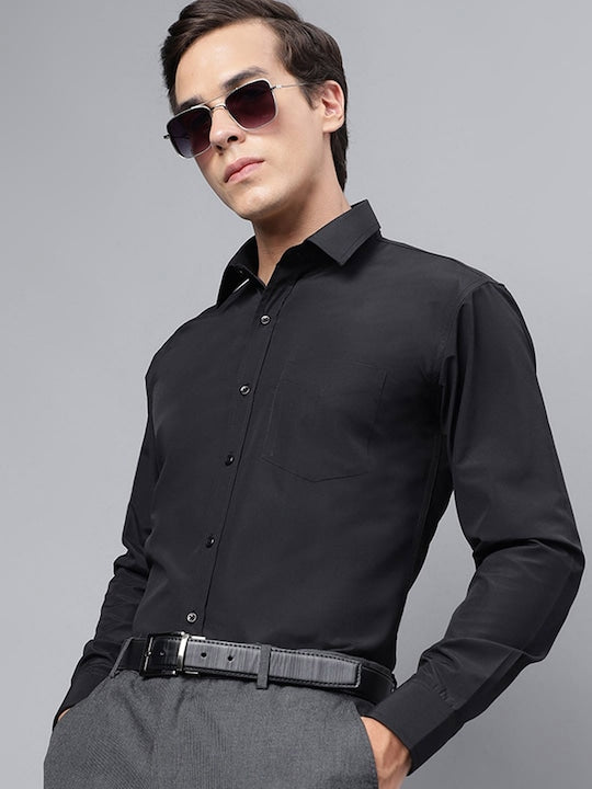 Men Elegant Black Shirt Black Trouser for Office Wear, Mens Formal Shirt  and Pants Formal Wear Black Pant With Black Shirt Gift for Him 