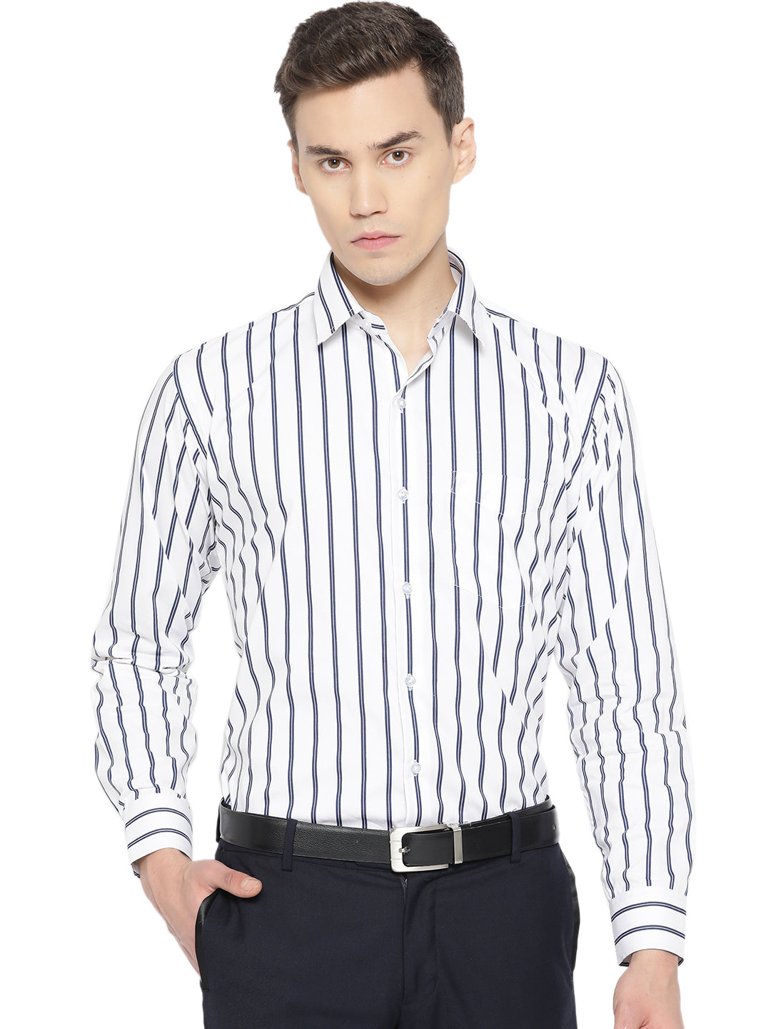 Striped formal shop shirt mens