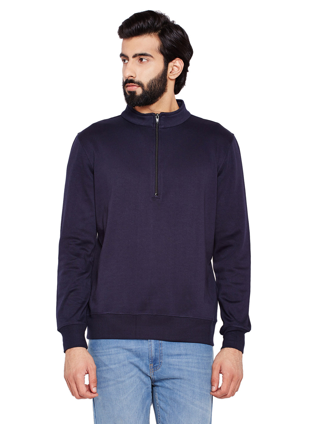 Mandarin collar sweatshirt sale