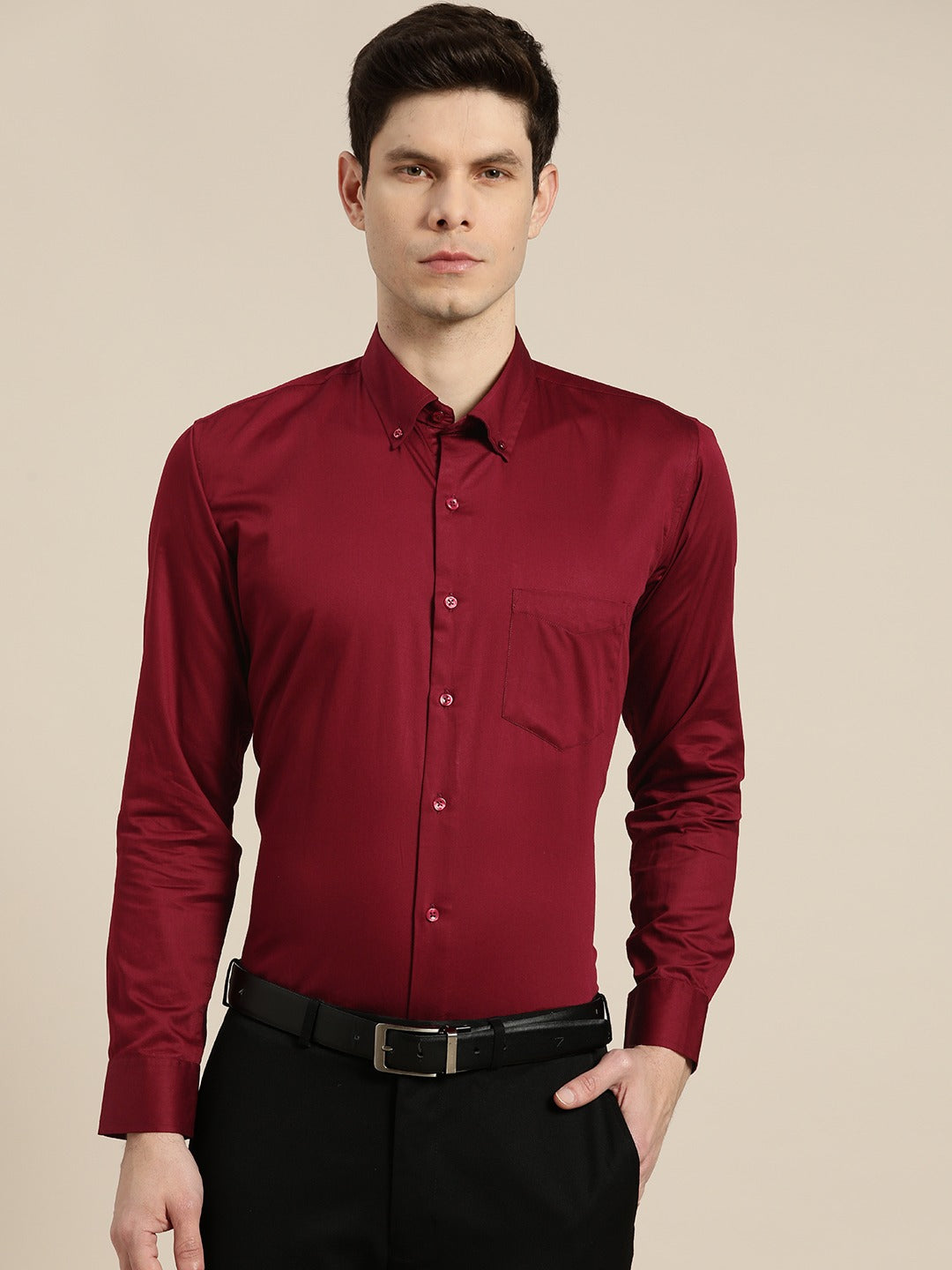 maroon colour shirt for men