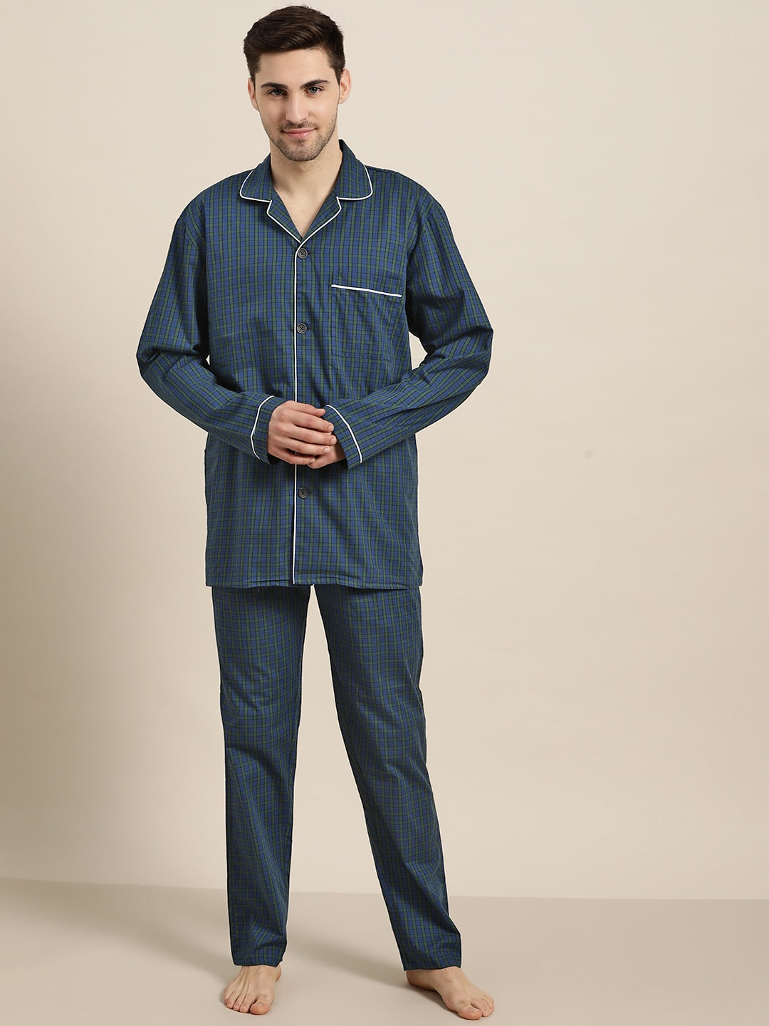 Frost green Mens Cotton Night Wear at Rs 650/piece