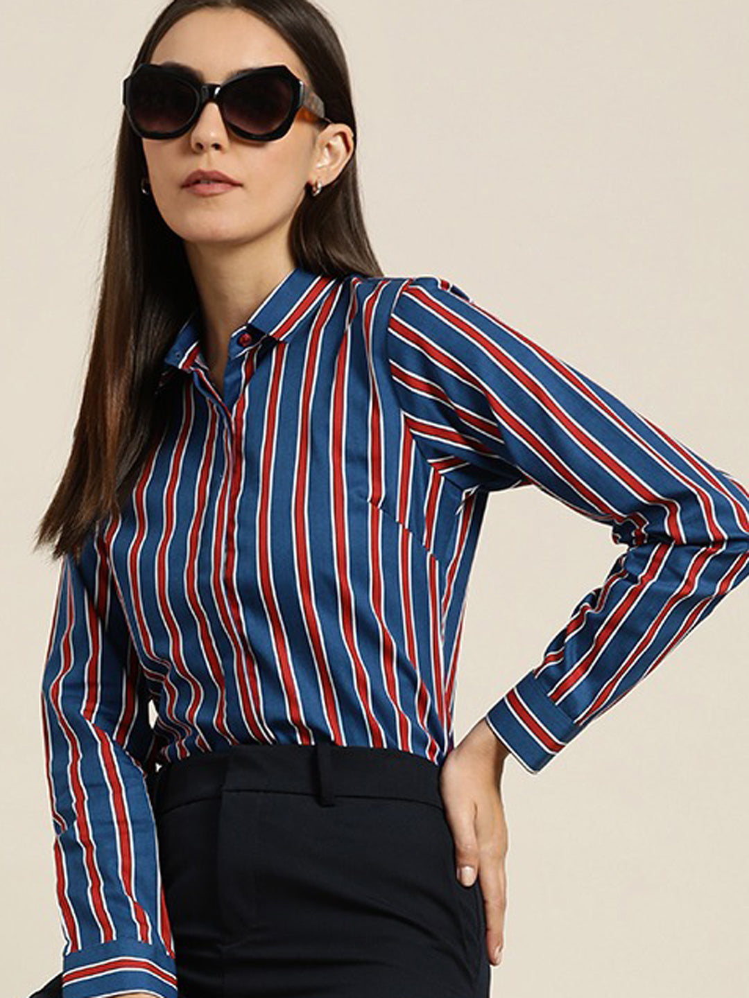 Blue and red shirt womens hotsell