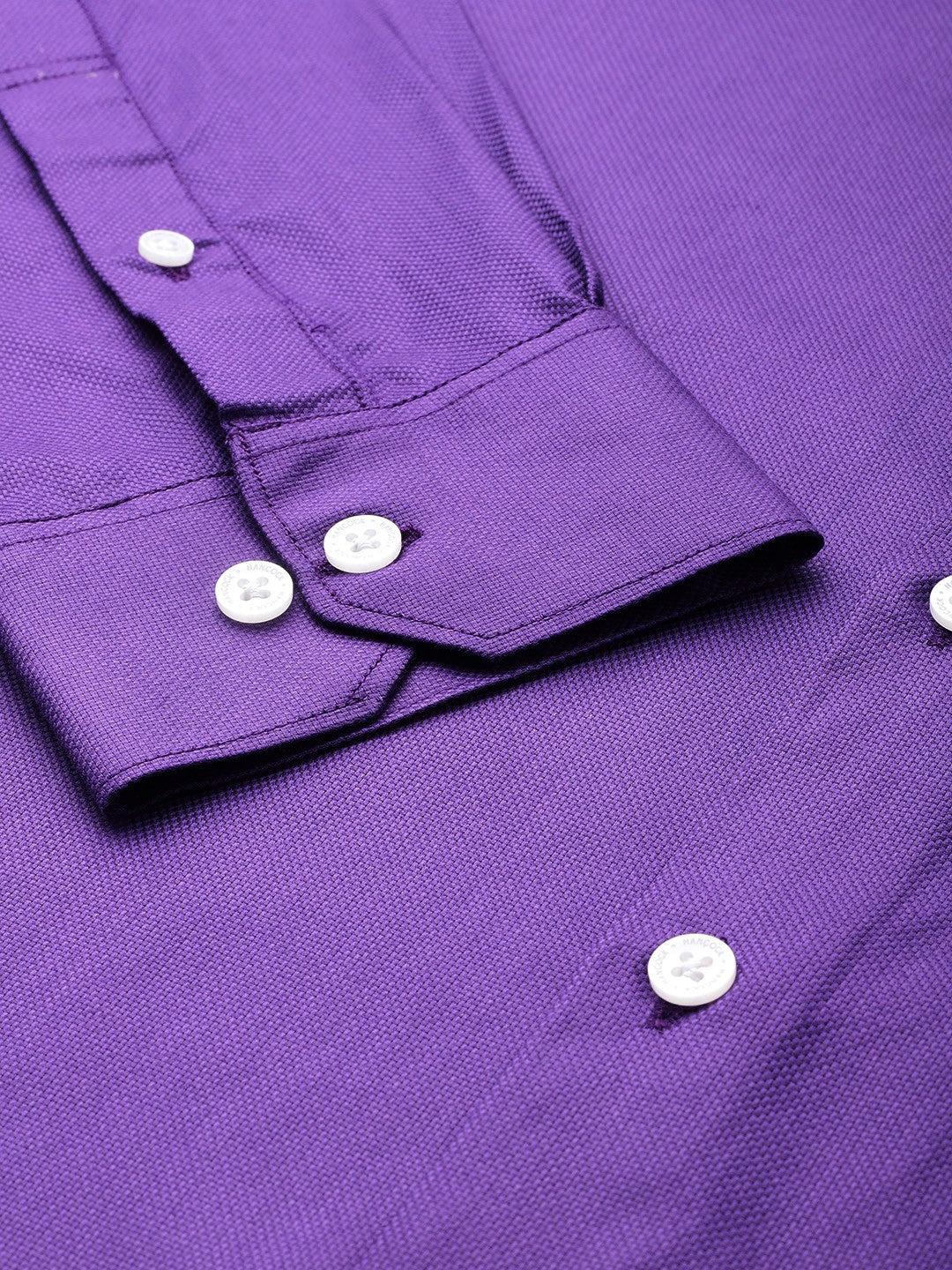 Men Purple Solid Pure Cotton Slim Fit Formal Shirt