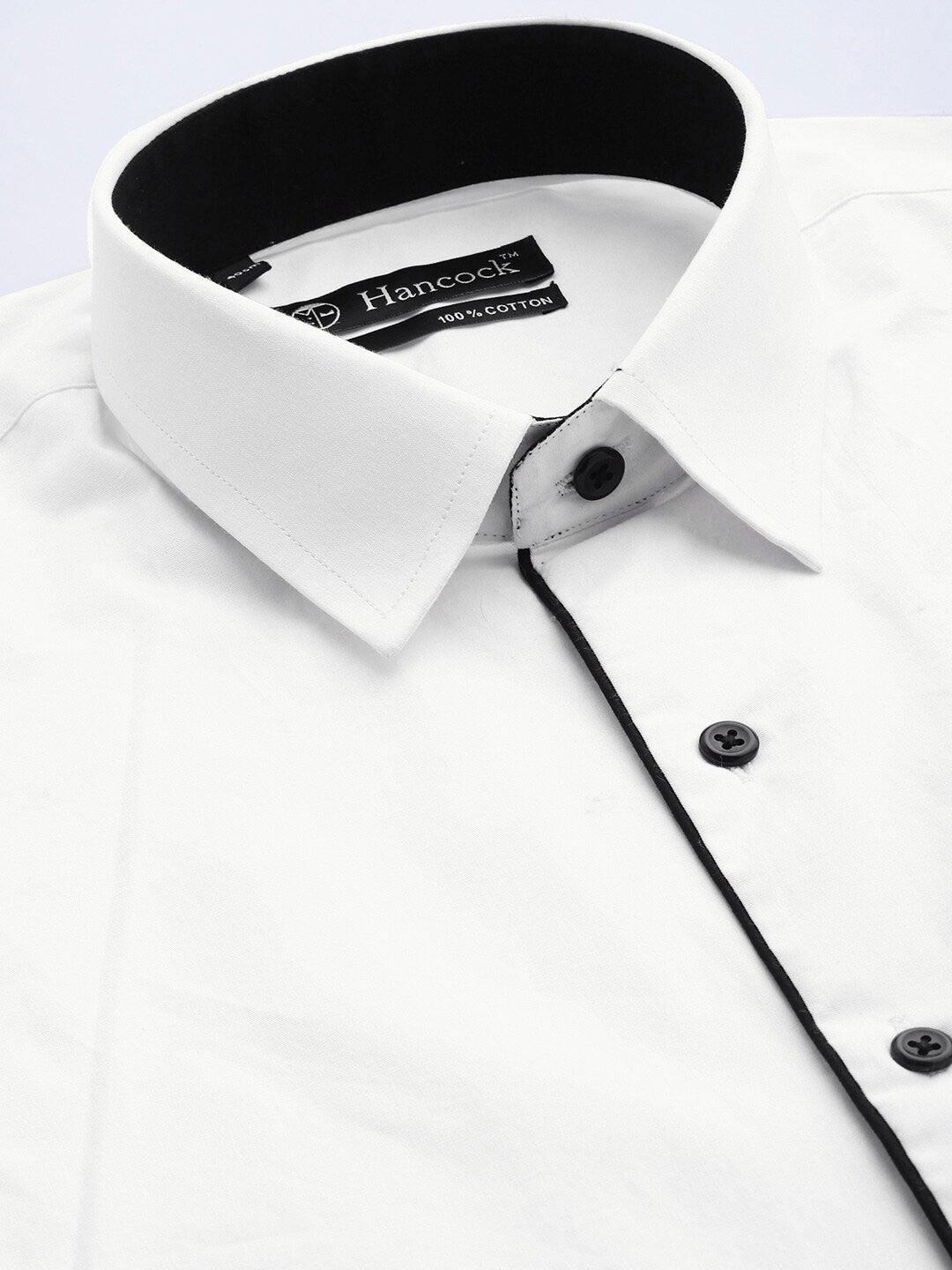 Men White Solid Pure Cotton Regular Fit Formal Shirt