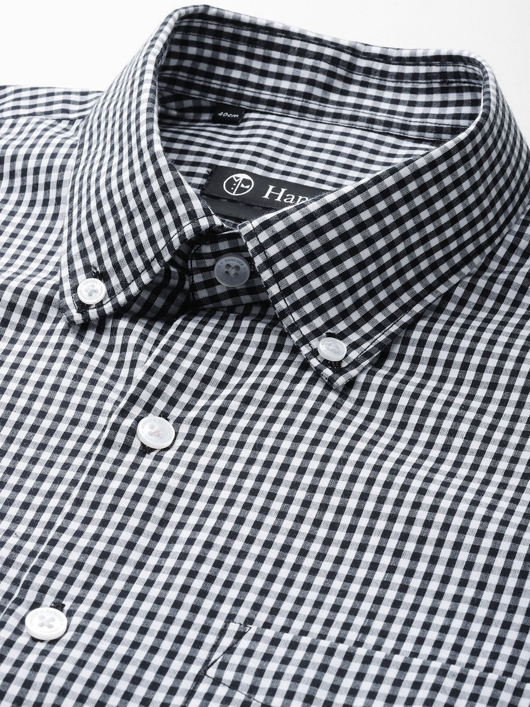 Men White Checked Pure Cotton Slim Fit Formal Shirt