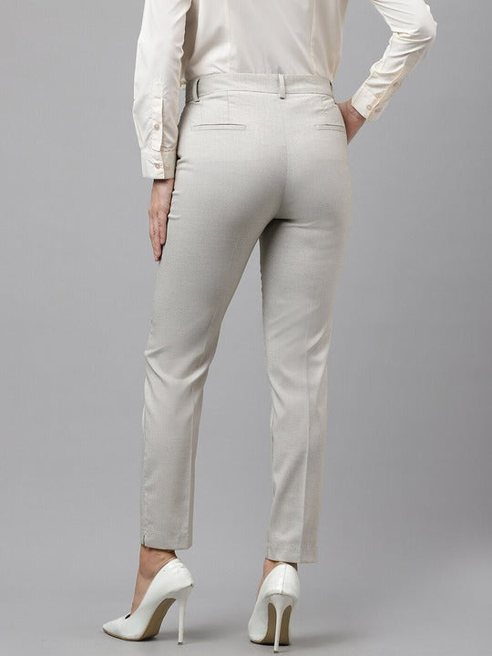 Satin suit trousers - White - Ladies | H&M