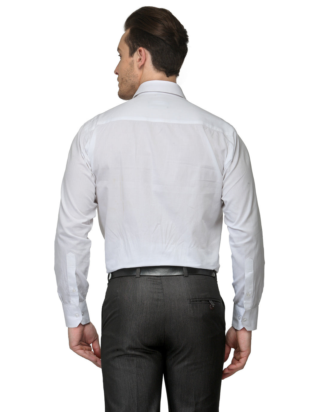 Men White Solid Pure Cotton Regular Fit Formal Shirt