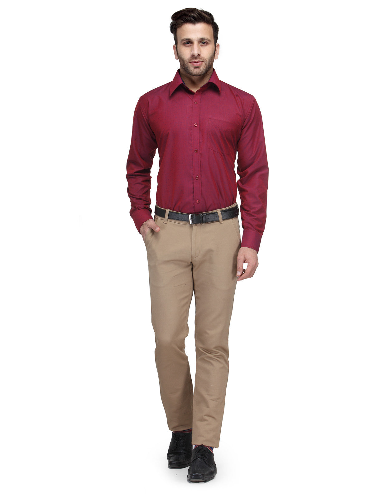 Burgundy Pants with Brown Shoes Casual Fall Outfits For Men In Their 30s (4  ideas & outfits) | Lookastic
