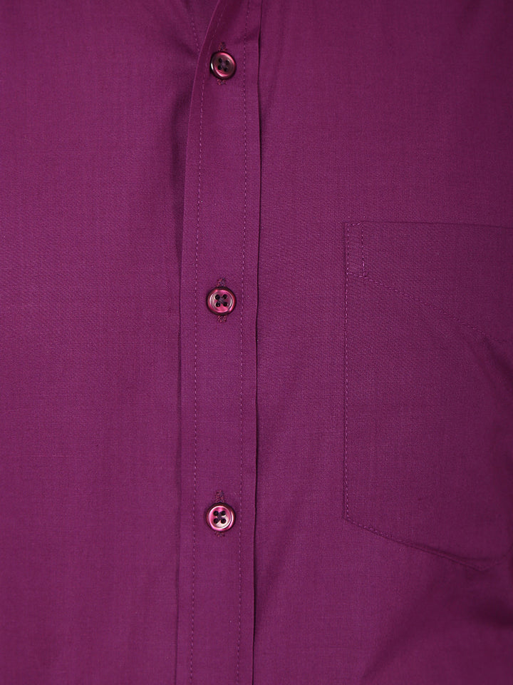 Men purple Solids Cotton Rich Slim Fit Formal Shirt