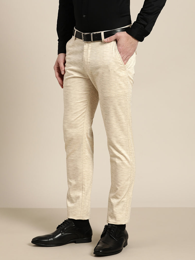 Buy CELIO Solid Linen Slim Fit Mens Trousers  Shoppers Stop
