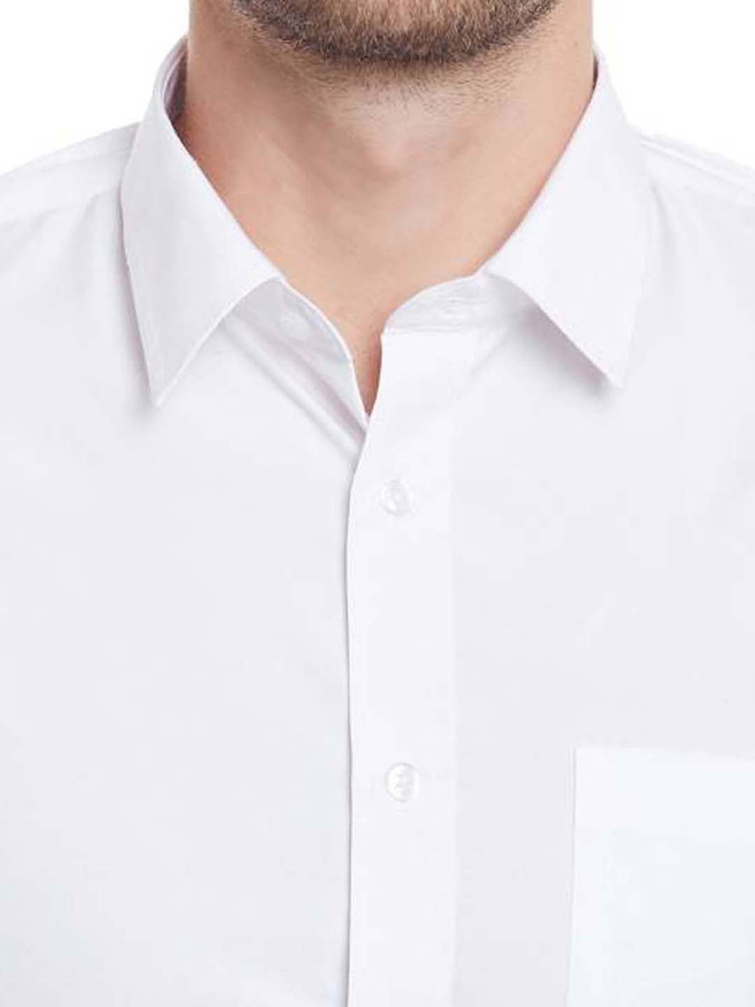 Buy Men White Slim Fit Check Full Sleeves Formal Shirt Online - 729515