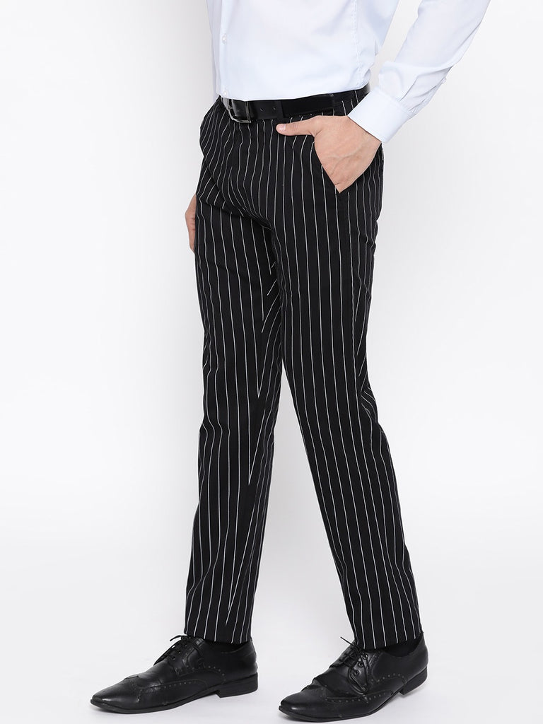Buy Plus Size Black White Striped Pants Online For Women  Amydus