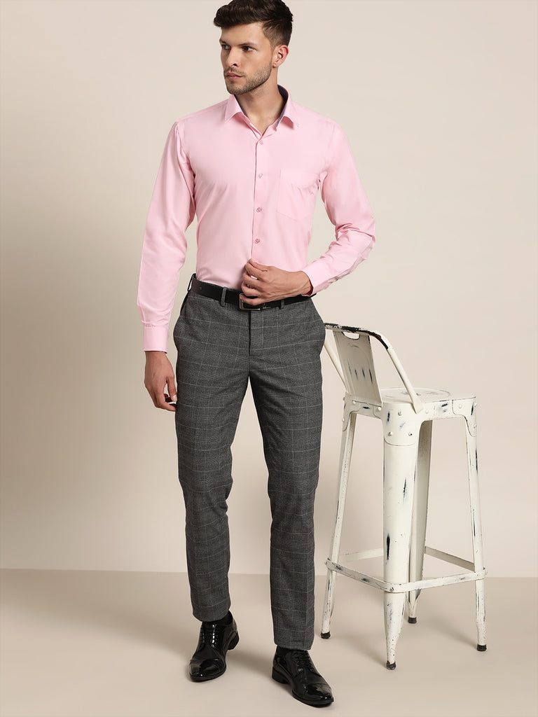Buy Men Pink Regular Fit Formal Shirts Online  460035  Peter England