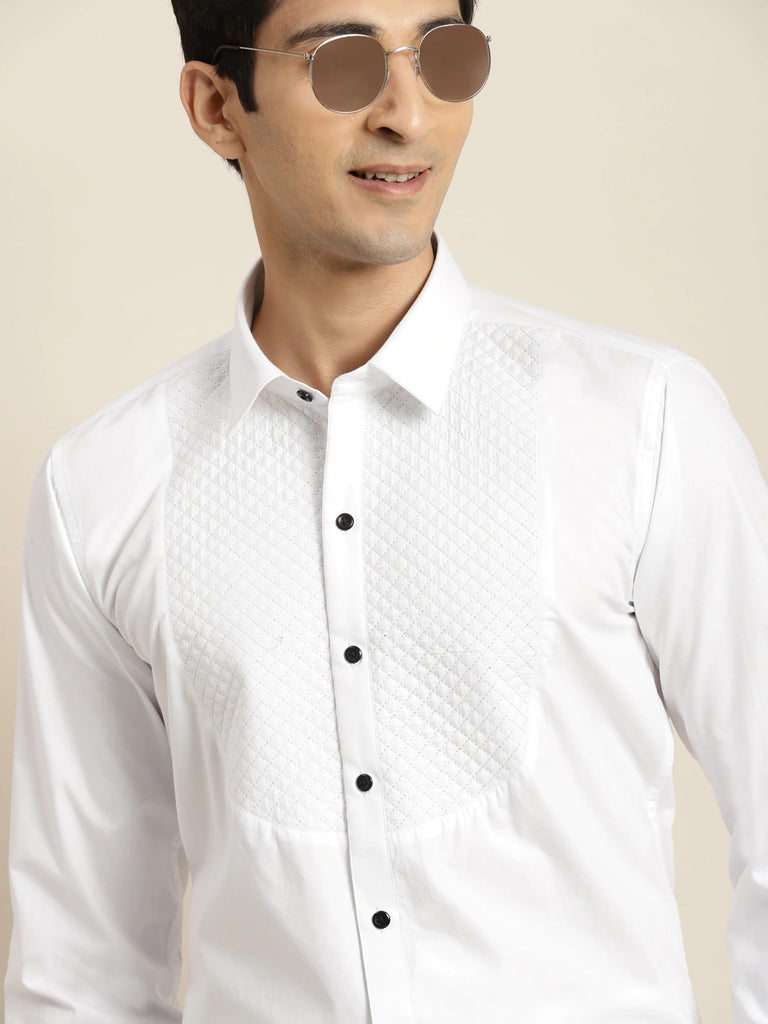 White shirt for deals tuxedo